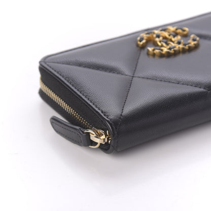 Chanel Lambskin Quilted 19 Zipped Wallet Black 6 of 11