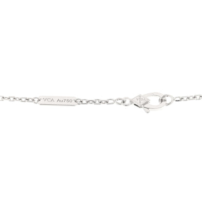 Van Cleef & Arpels 18K White Gold Mother of Pearl Magic Alhambra Pendant Necklace 4 of 4