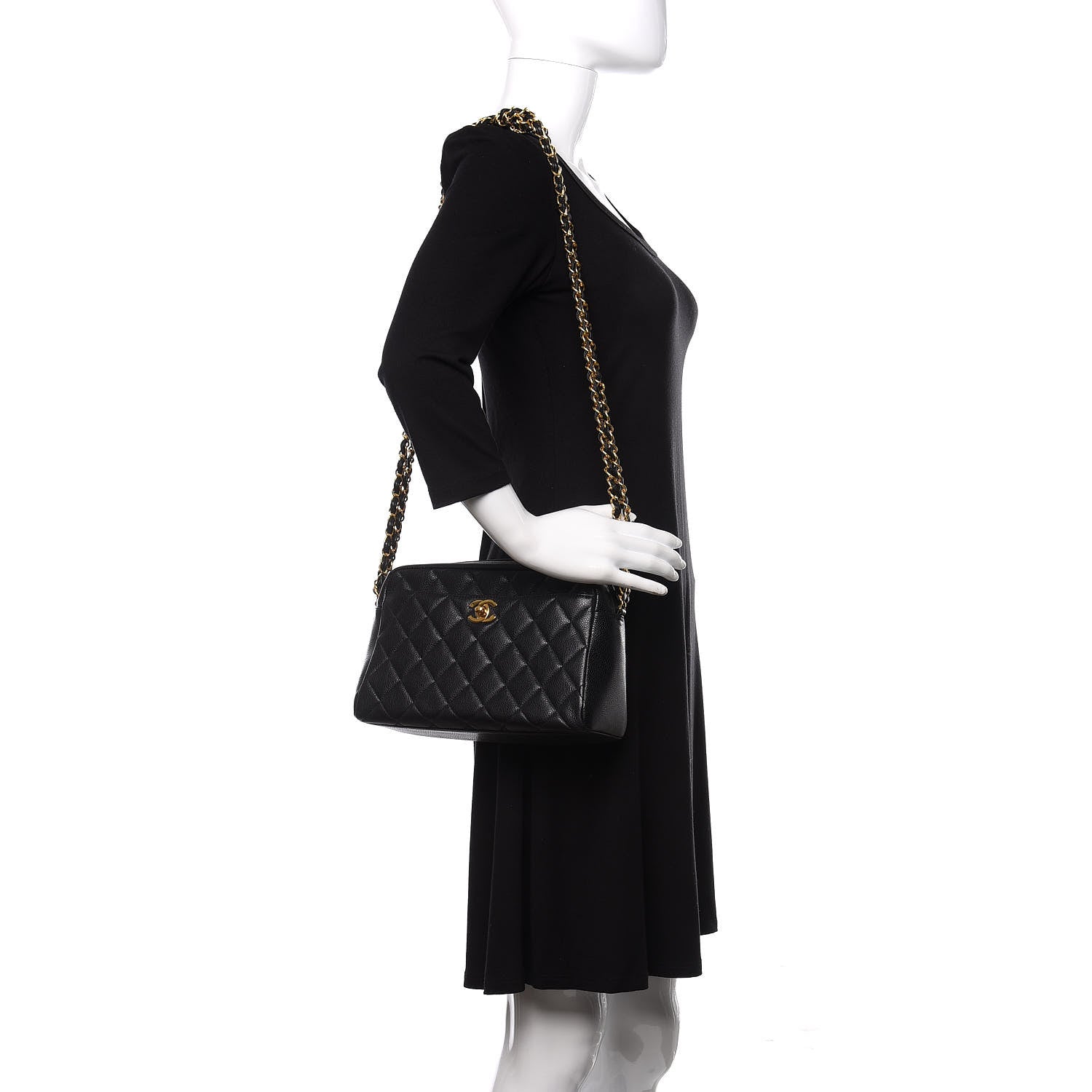 Chanel Caviar Quilted Camera Case Black 2 of 12