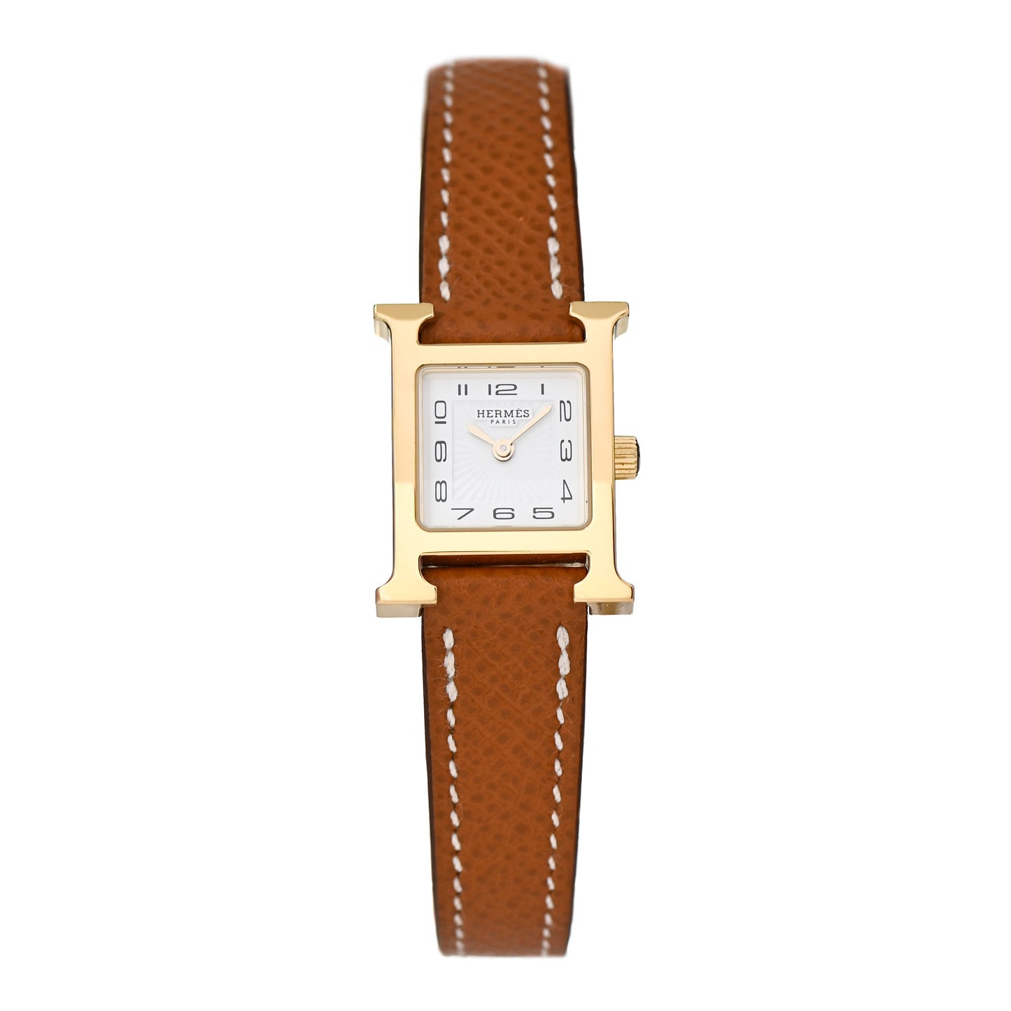Stainless Steel Epsom 17.2mm Heure H Hour Quartz Watch Gold