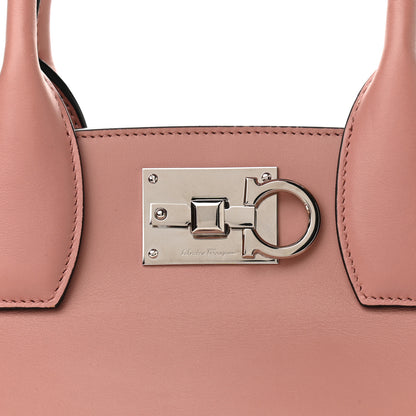 Salvatore Ferragamo Laser Cut Calfskin The Studio Bag Pink 7 of 9