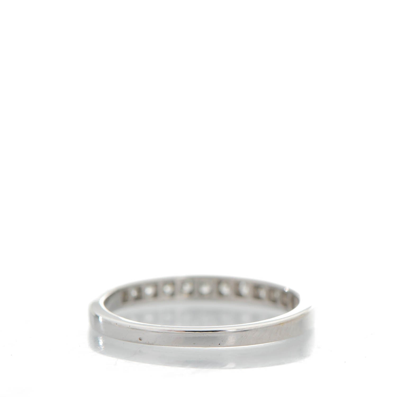 Tiffany Platinum Diamond Half Circle Wedding Band Ring 6.75 4 of 6