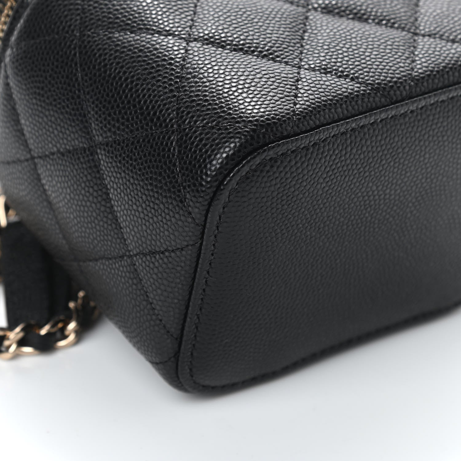 Chanel Caviar Quilted Mini Vanity Case With Chain Black 8 of 10