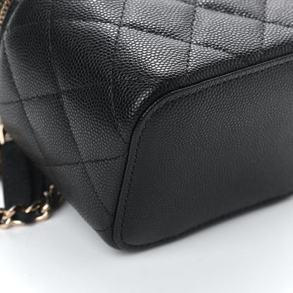 Chanel Caviar Quilted Mini Vanity Case With Chain Black 8 of 10