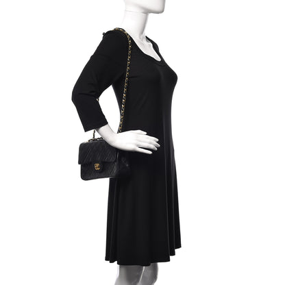 Chanel Lambskin Quilted Small Double Flap Black 3 of 15