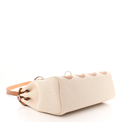 Hermes H Plume Canvas Vache Hunter Circuit 24 Herbag Zip Retourne 31 Fauve Ecru Beige 5 of 12