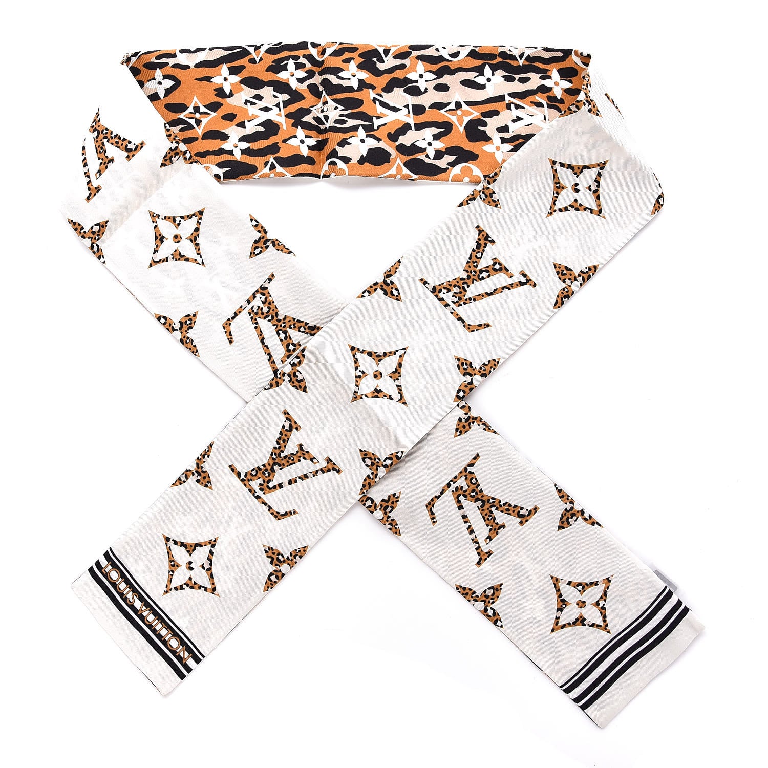 Louis Vuitton Silk Monogram Giant Jungle Bandeau Ivory 410026 ...