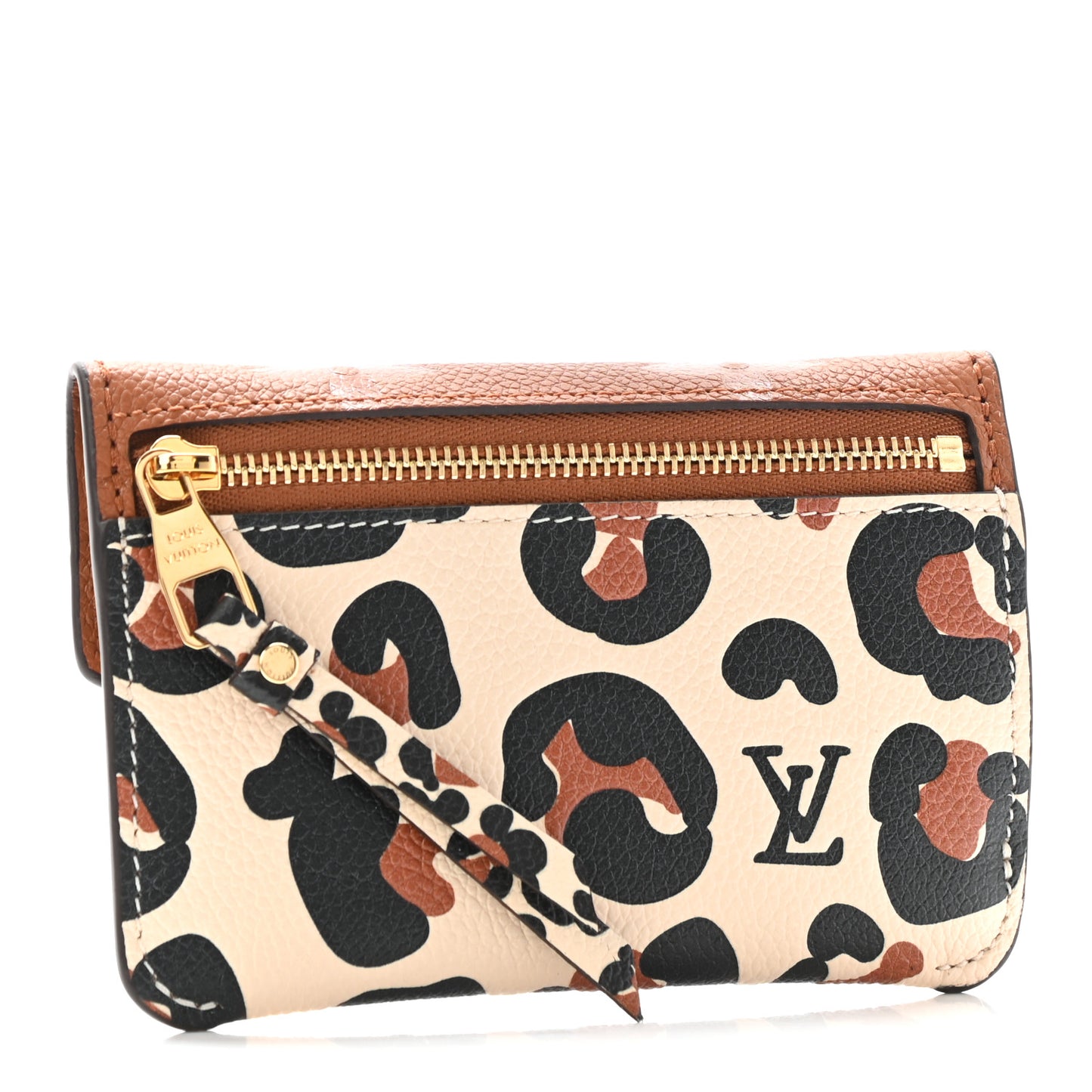 Empreinte Monogram Giant Wild At Heart Key Pouch Caramel