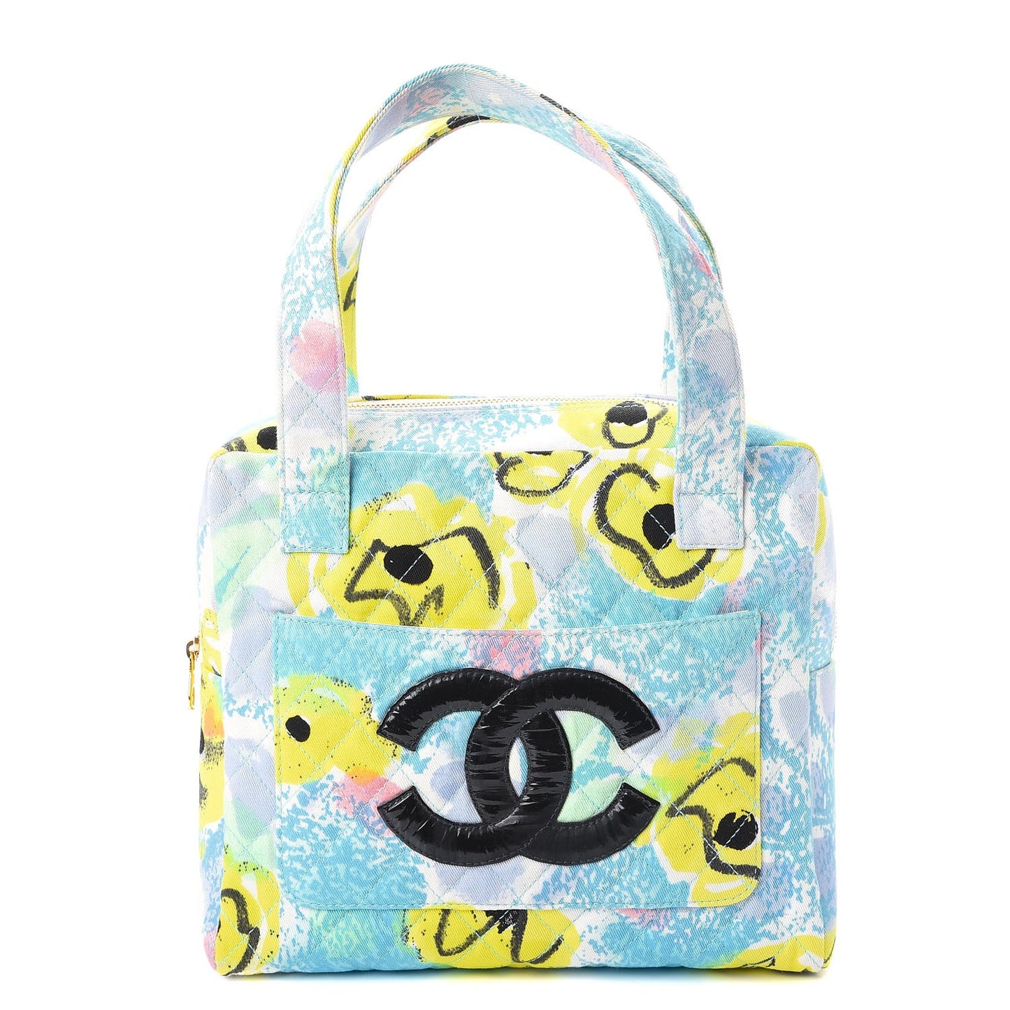 Canvas Printed Quilted CC Bowler Multicolor