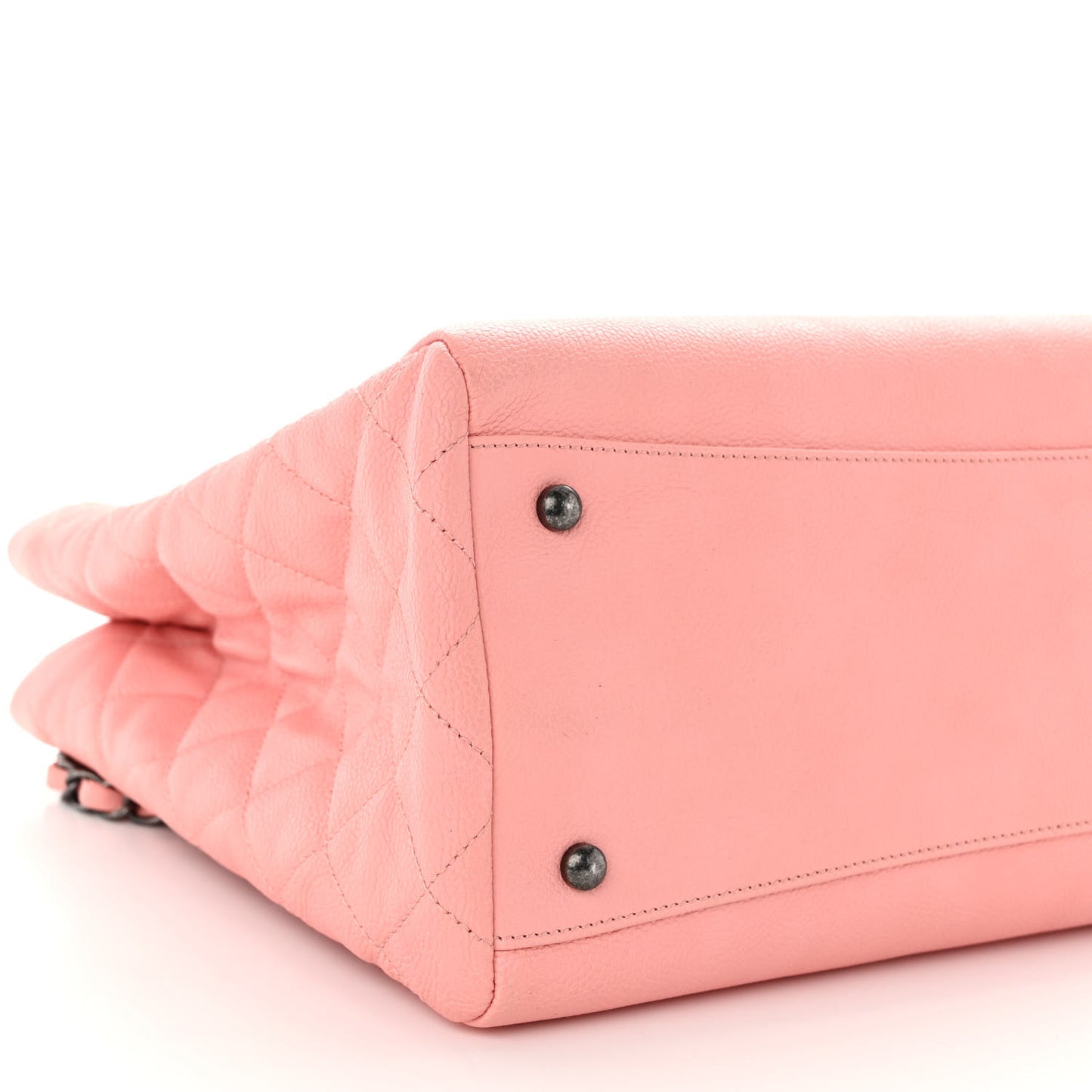 Caviar Lambskin Quilted Large Coco Break Shopping Bag Pink