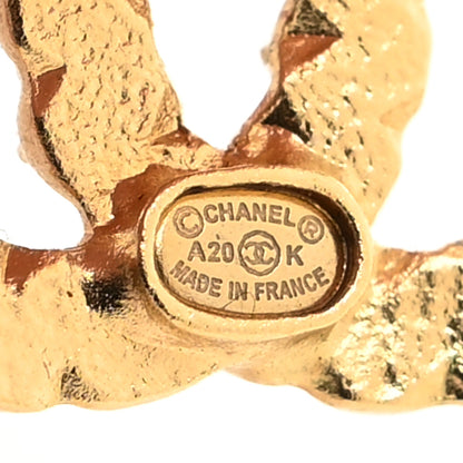 Chanel Resin Crystal Pearl CC Drop Earrings Gold Black 4 of 4