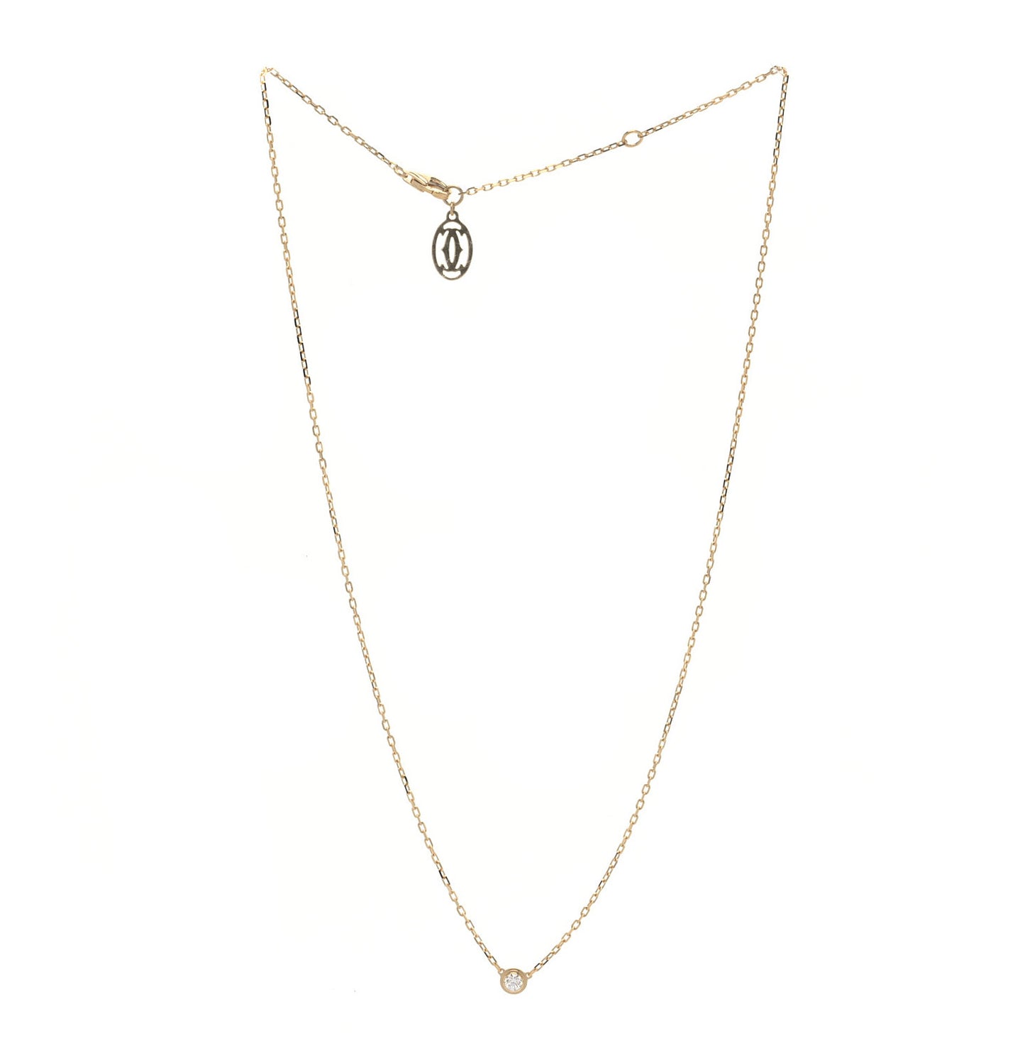 18K Yellow Gold Diamond SM D'Amour Pendant Necklace