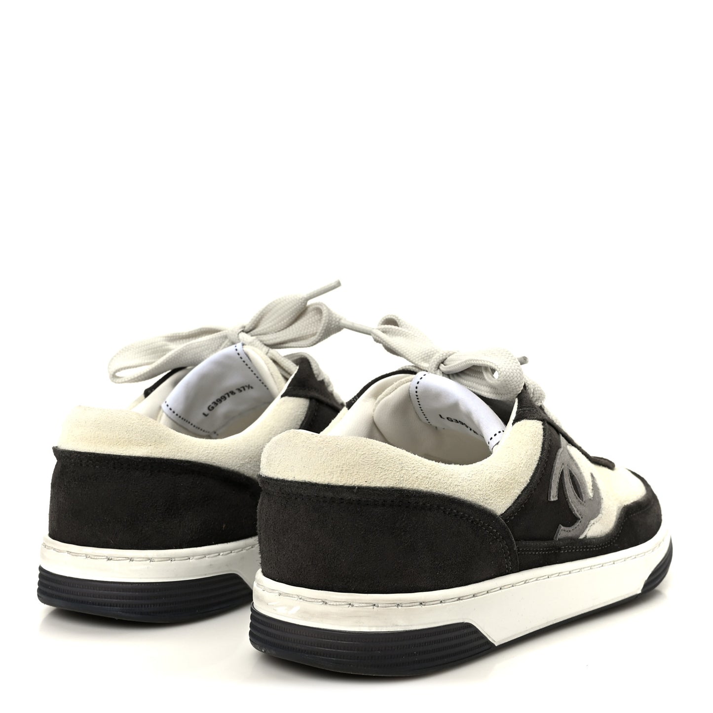 Suede Kidskin Womens CC Sneakers 37.5 Black White
