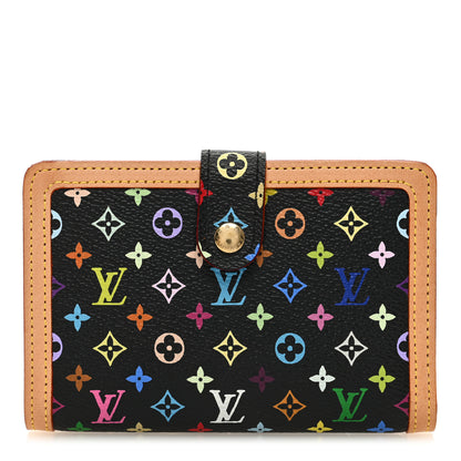 Louis Vuitton Monogram Multicolor French Purse Wallet Black 1 of 6