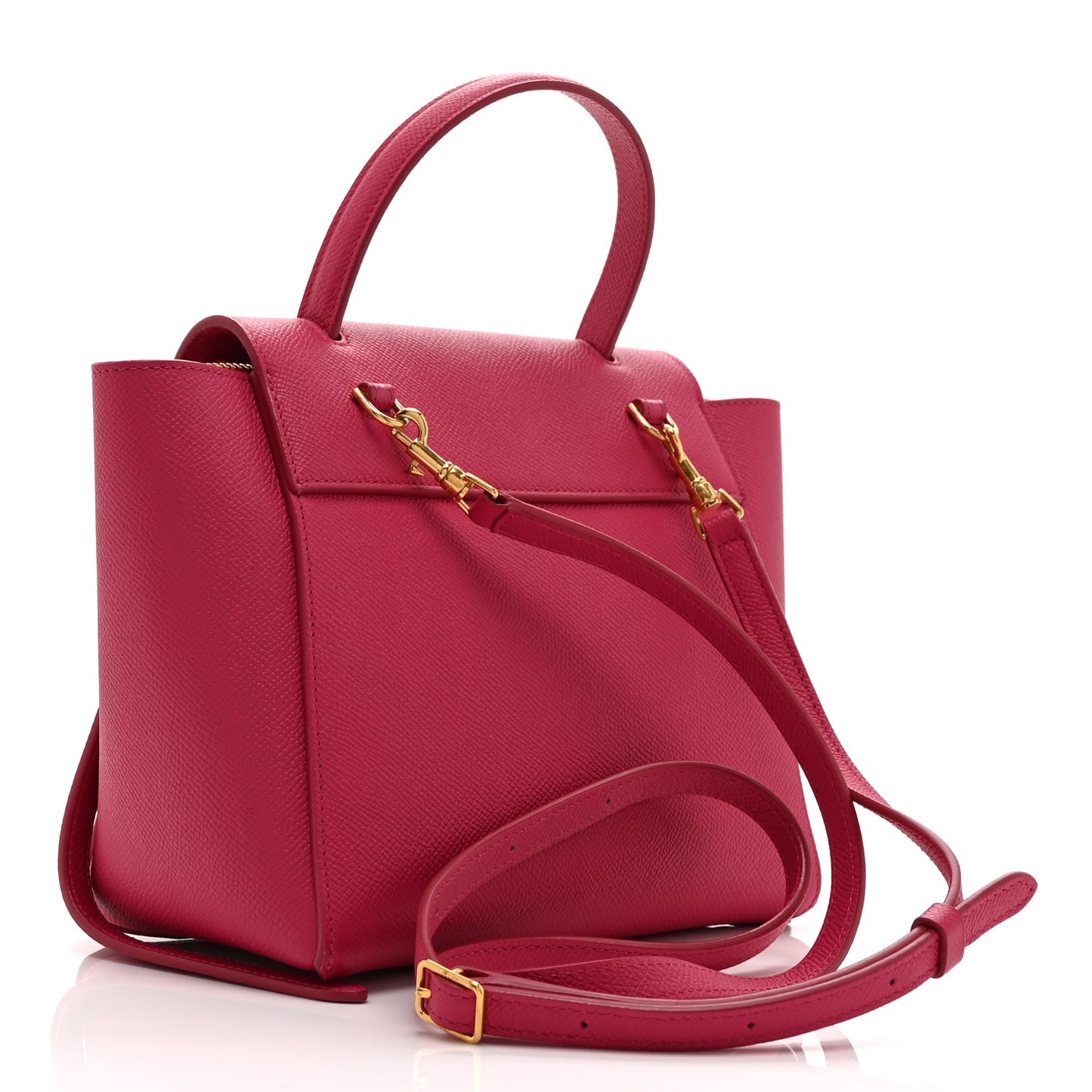 Grained Calfskin Nano Belt Bag Raspberry