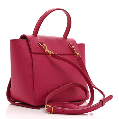 Celine Grained Calfskin Nano Belt Bag Raspberry 3 of 11