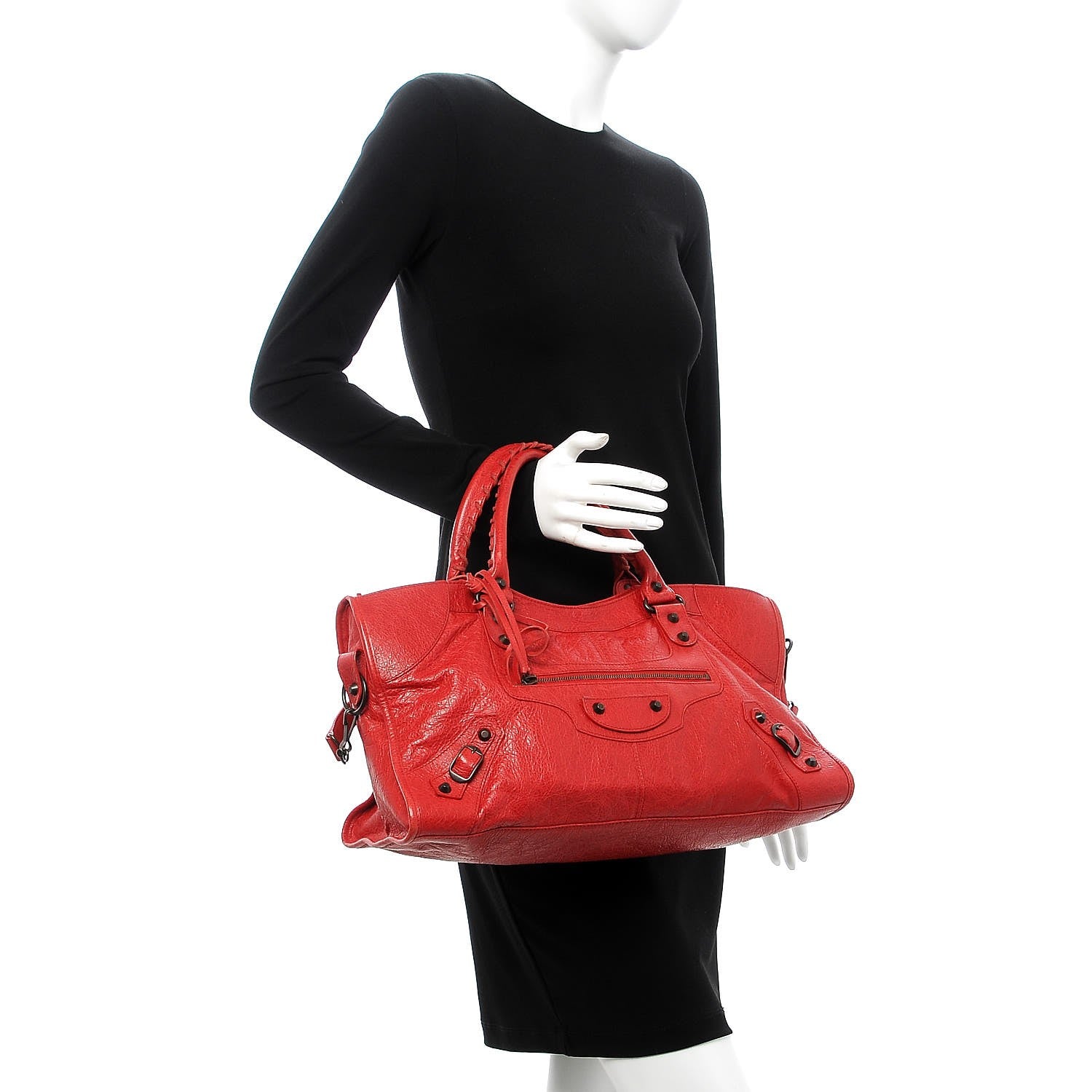 Balenciaga Agneau Classic Hardware Part Time Rouge Coquelicot 2 of 22