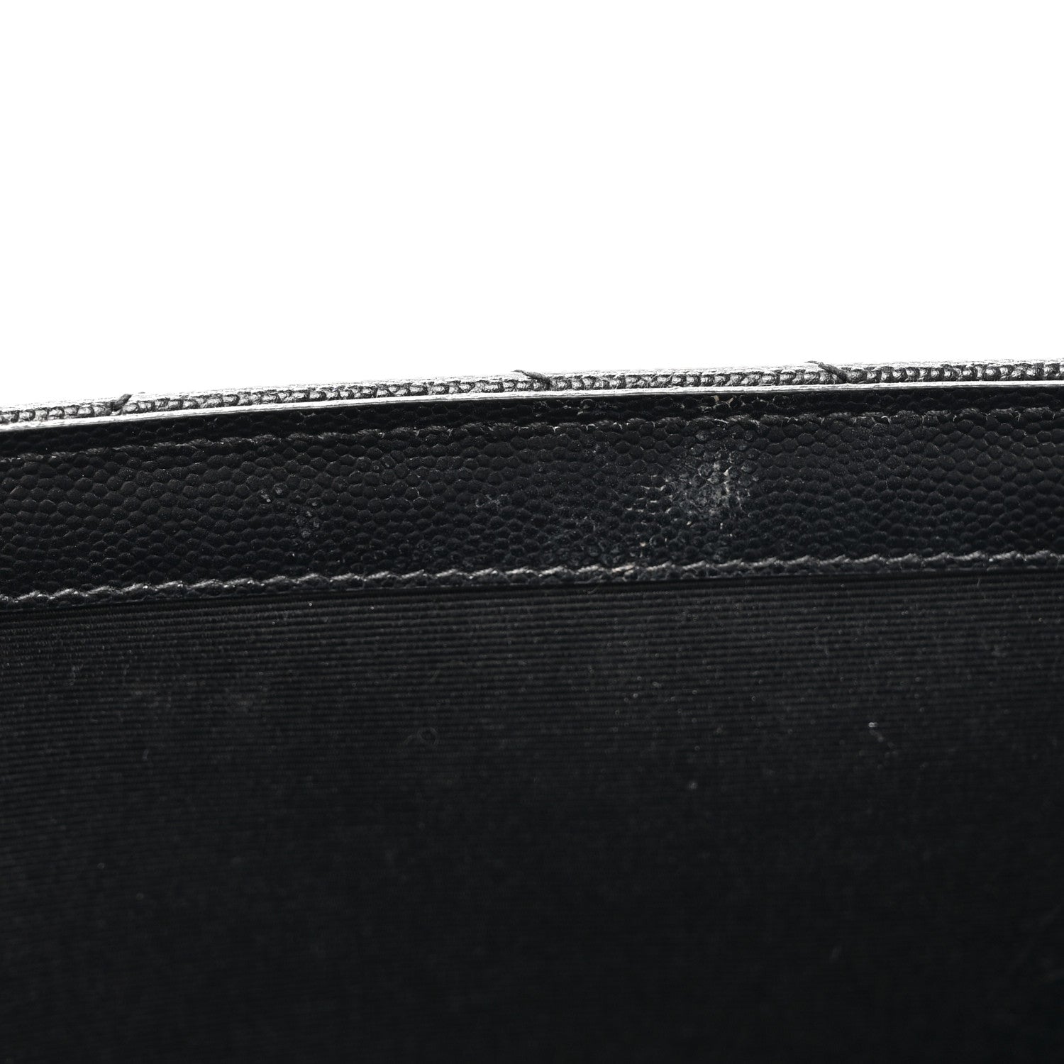 Saint Laurent Grain De Poudre Matelasse Chevron Medium Monogram Satchel Black 12 of 14