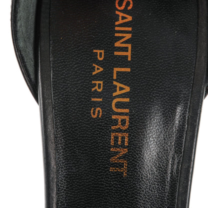 Saint Laurent Calfskin Jane 110 Ankle Strap Sandals Black 40.5 7 of 7