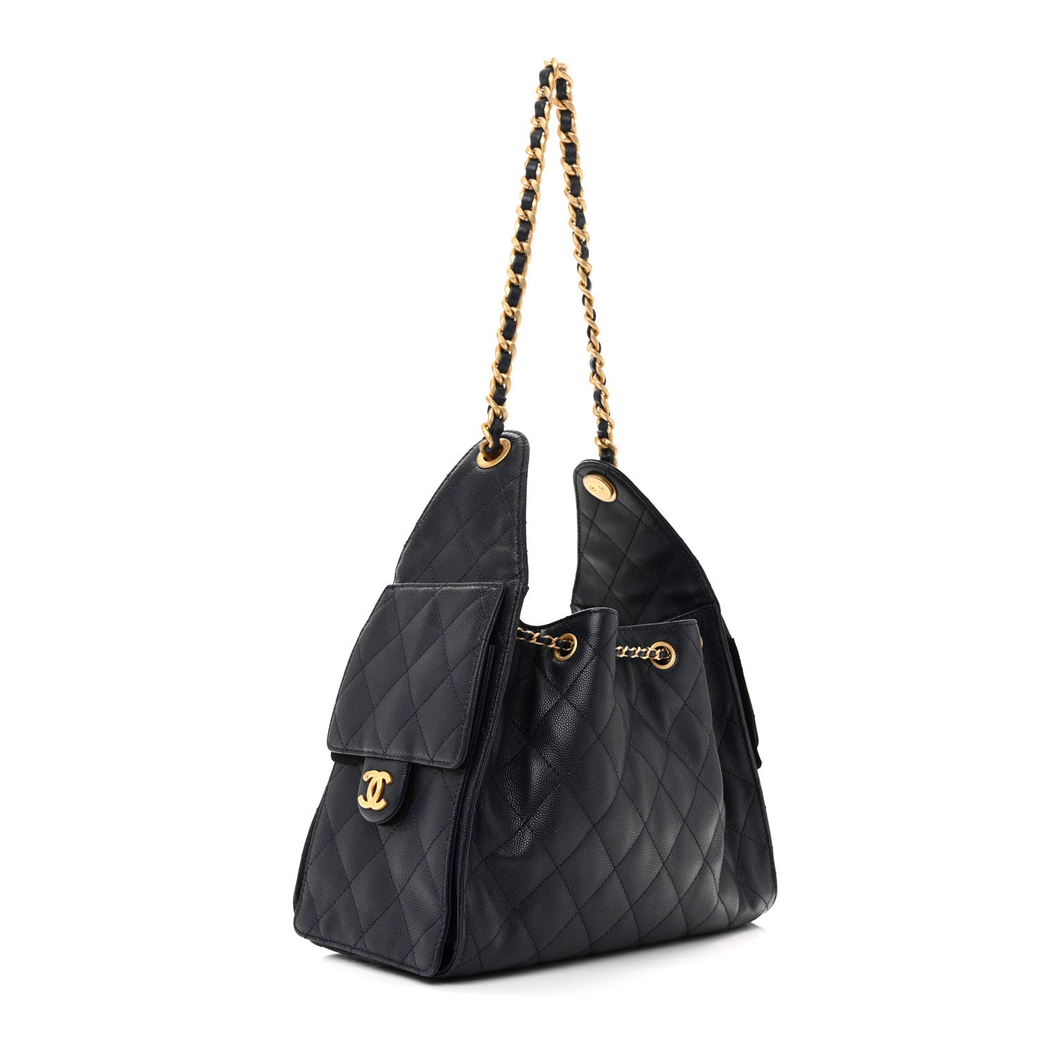 Chanel Caviar Quilted Small Chanel 25 Handbag Dark Navy 3 of 12