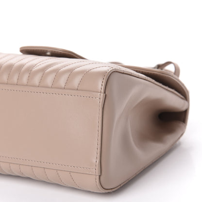 Prada Soft Calfskin Impunture Diagramme Flap Top Handle Bag Cipria 8 of 10