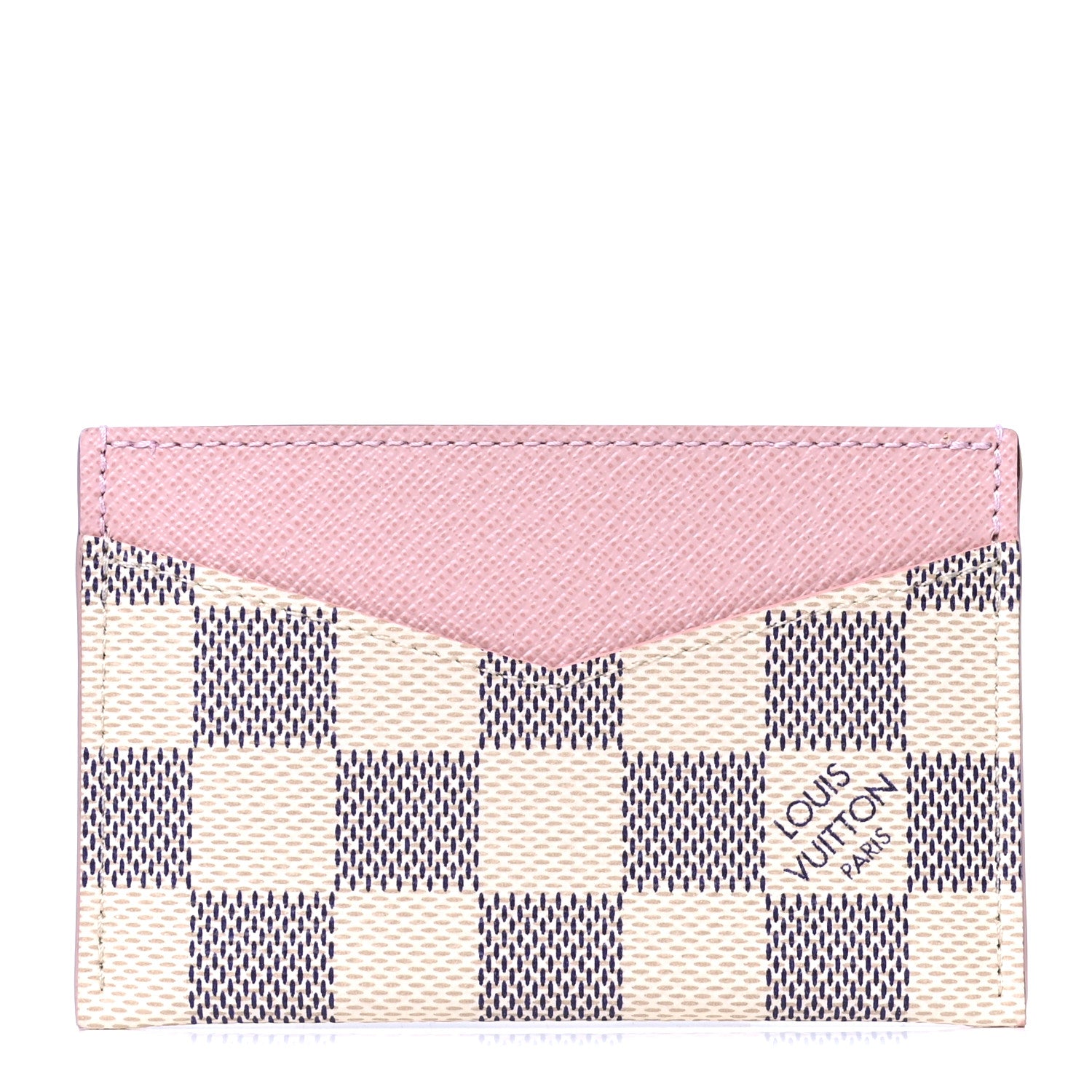 Louis Vuitton Damier Azur Daily Card Holder Rose Ballerine 1 of 4