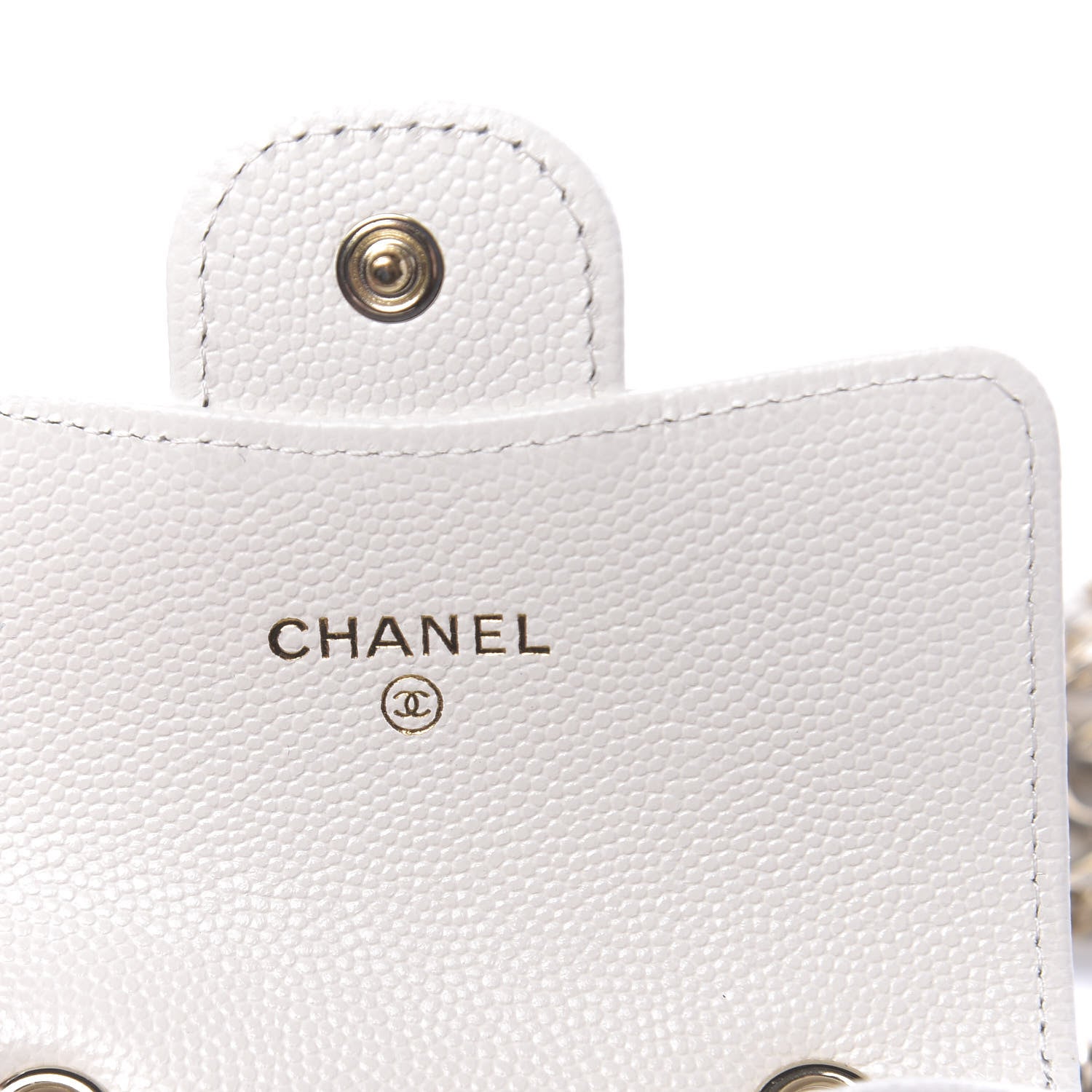 Chanel Caviar Quilted Flap Chain Waist Bag White 6 of 12