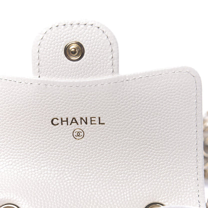 Chanel Caviar Quilted Flap Chain Waist Bag White 6 of 12