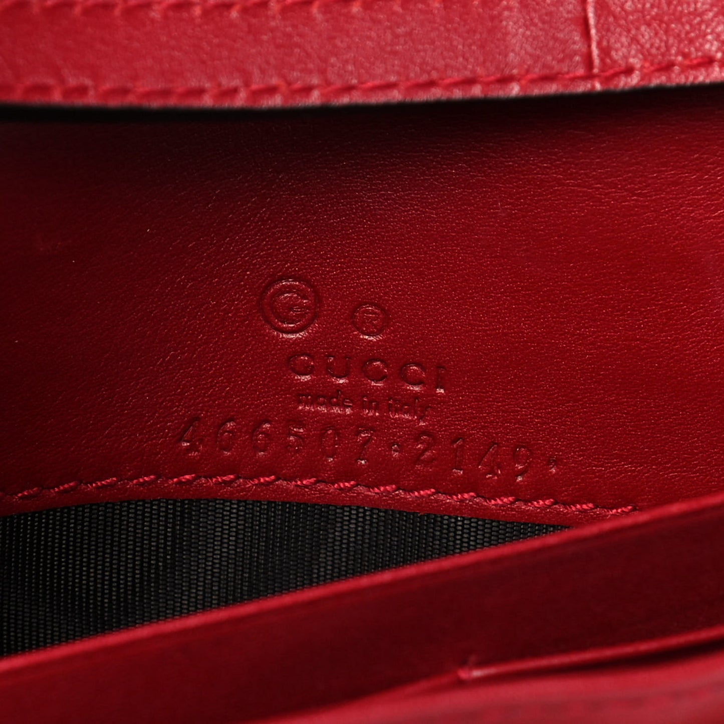 Microguccissima Crossbody Wallet Red