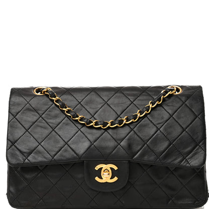 Chanel Lambskin Quilted Medium Double Flap Black 8 of 23