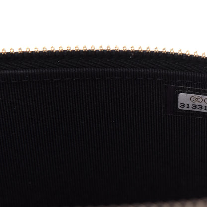 Chanel Goatskin Camellia Embossed Quilted Small Vanity Case With Chain Black 7 of 11
