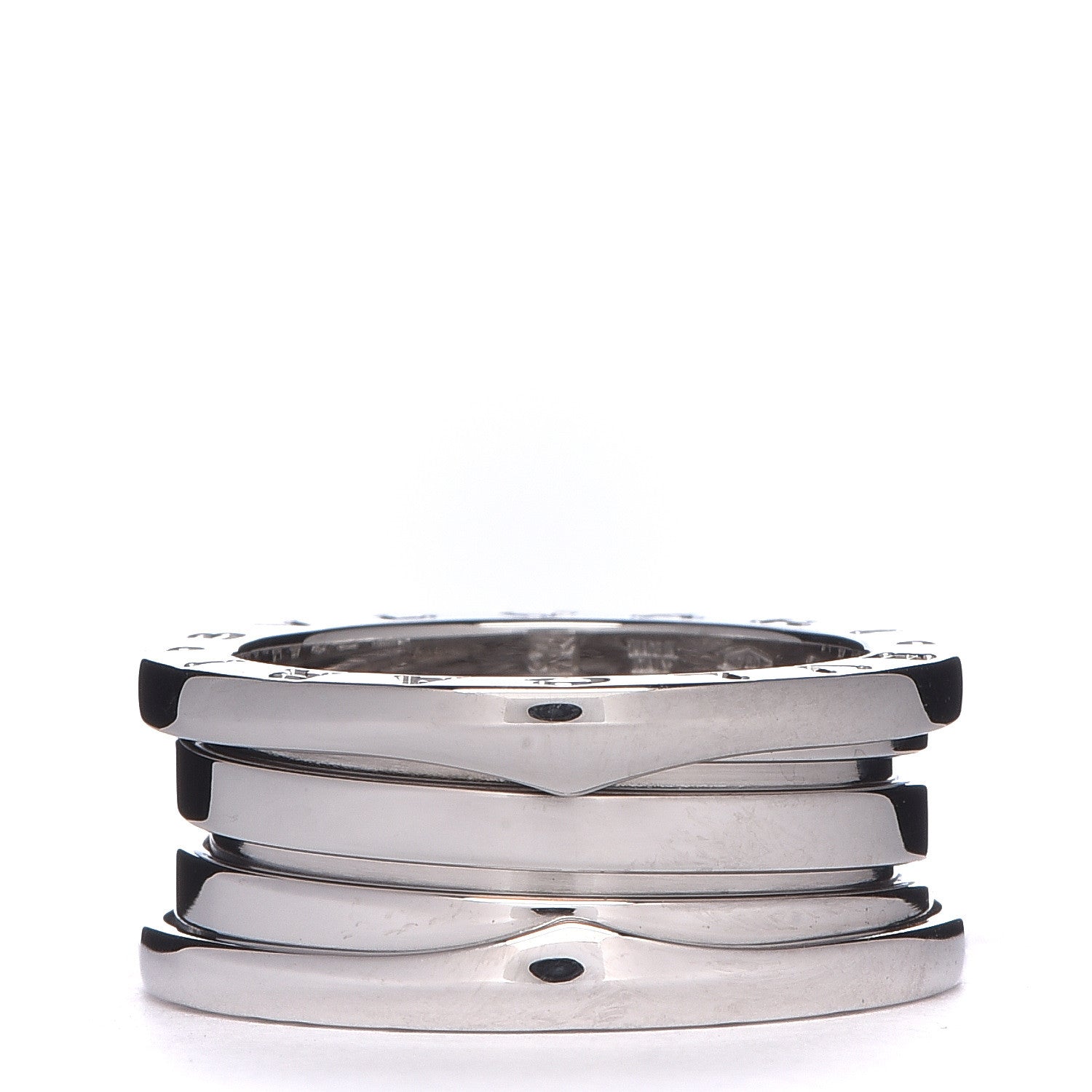 Bulgari 18K White Gold B.Zero1 Three-Band Ring 51 5.75 1 of 6