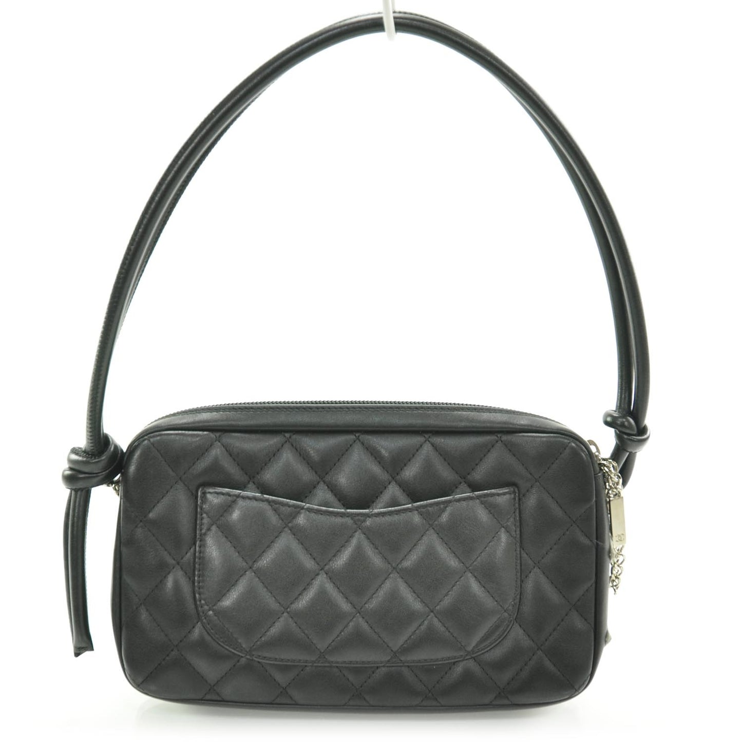 Cambon Quilted Pochette Bag Black White