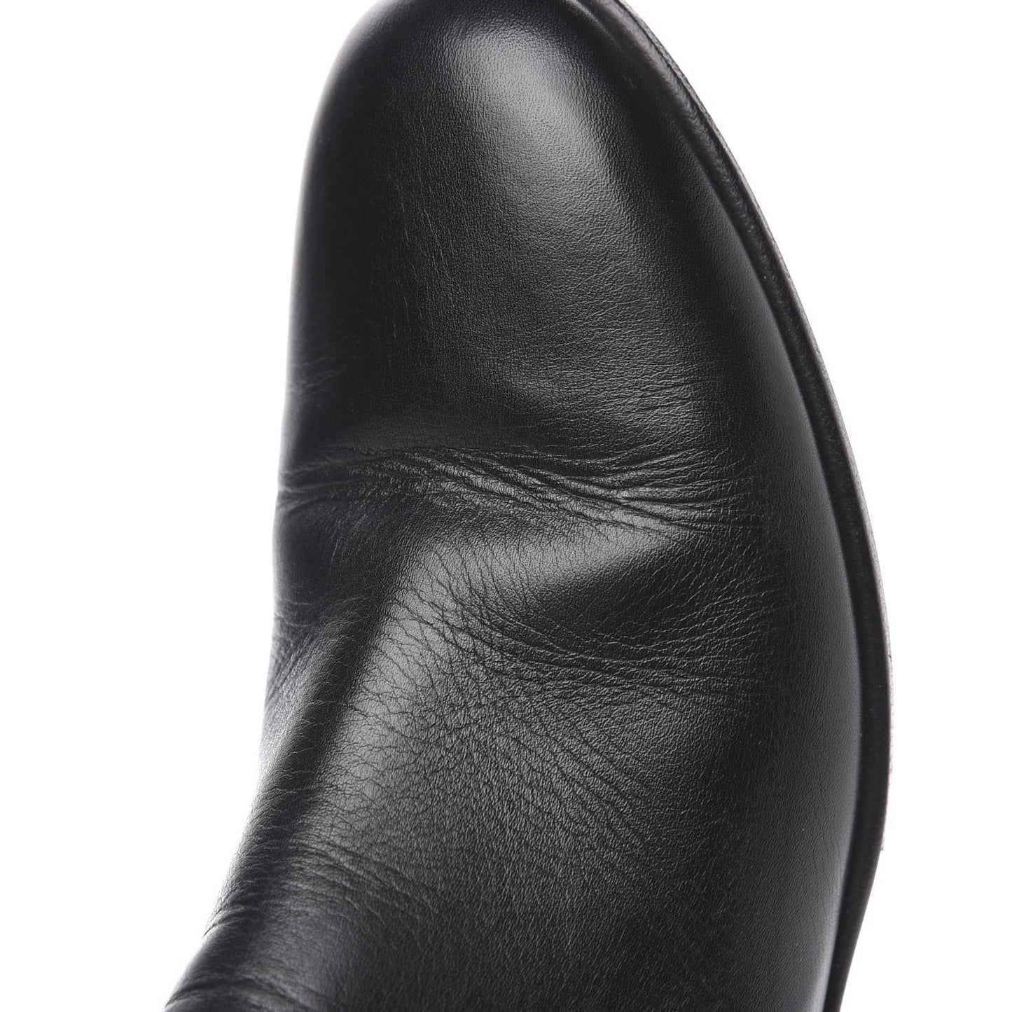 Calfskin Elastic Short Boots 39.5 Black