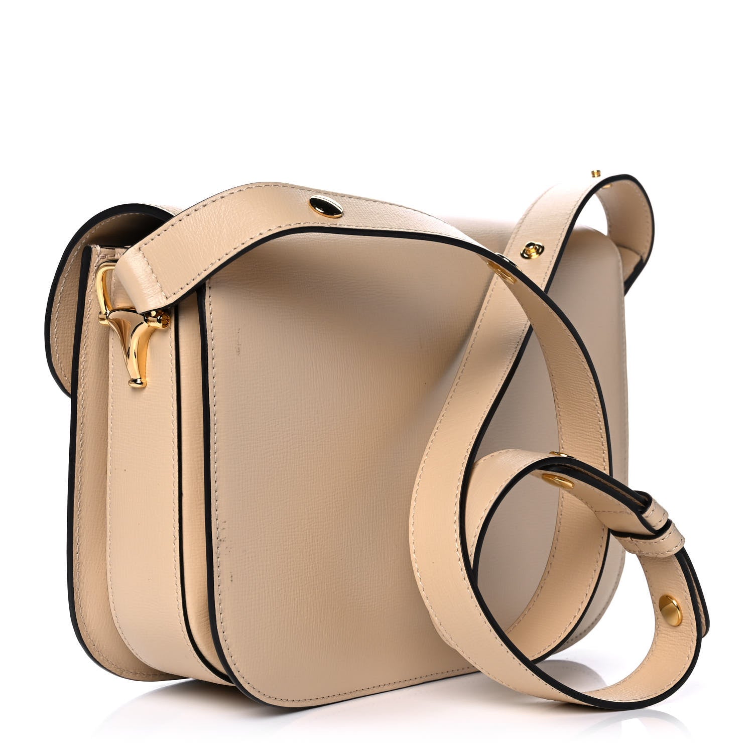 Gucci Azalea Calfskin Horsebit 1955 Shoulder Bag Bubble Tea 3 of 13