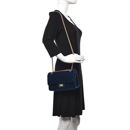Chanel Velvet Quilted 2.55 Reissue 225 Flap Blue 2 of 10