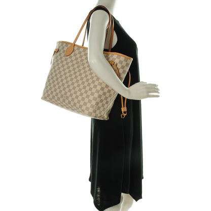 Louis Vuitton Damier Azur Neo Neverfull MM Rose Ballerine 2 of 9