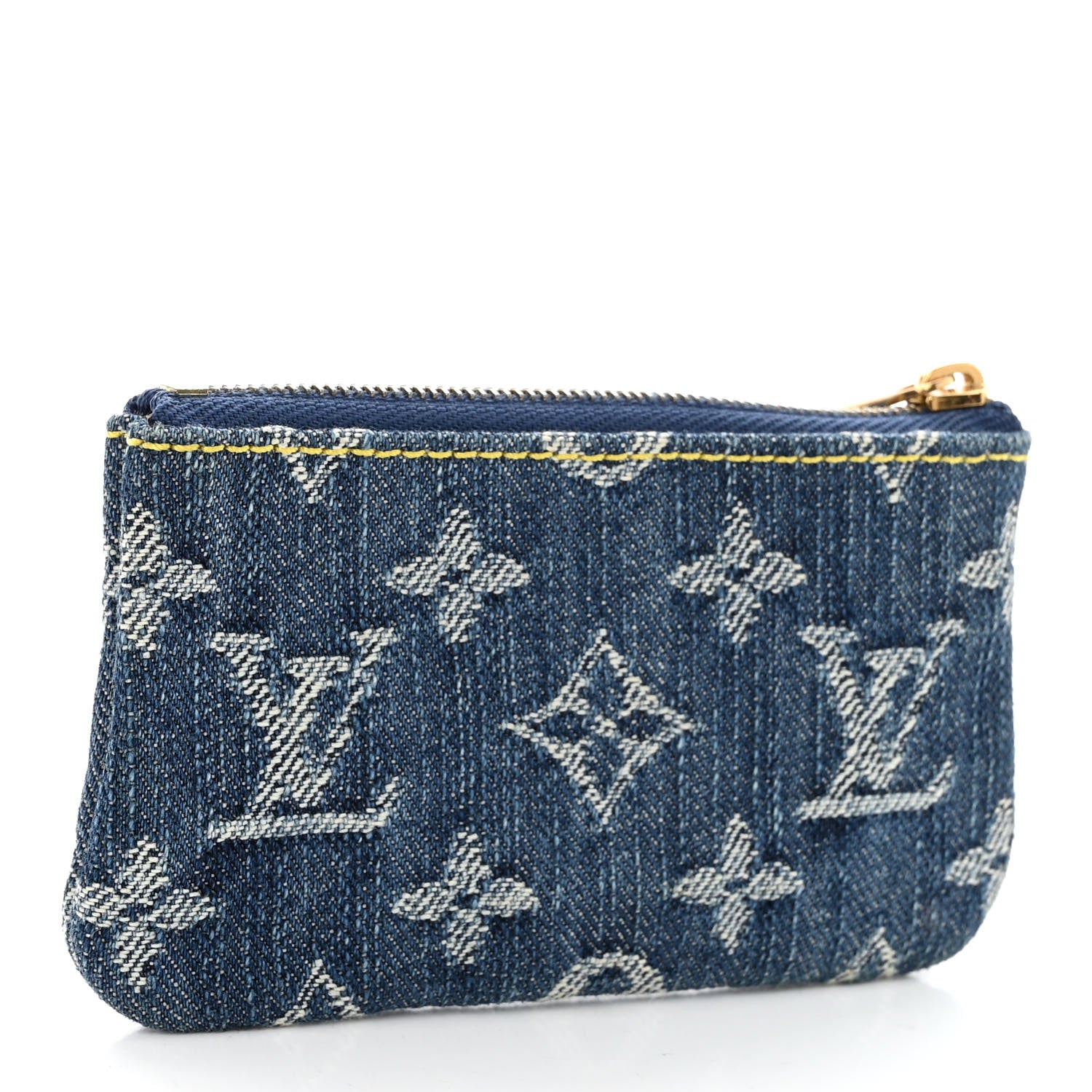 Louis Vuitton LOUIS VUITTON Monogram Denim Key Pouch Blue 3 of 6