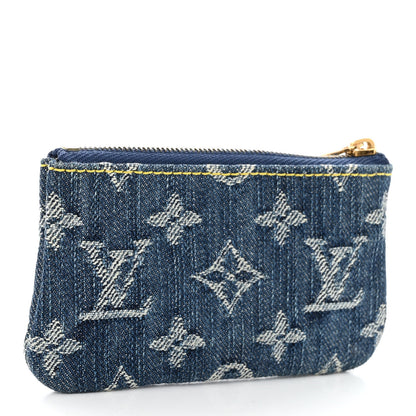 Louis Vuitton LOUIS VUITTON Monogram Denim Key Pouch Blue 3 of 6