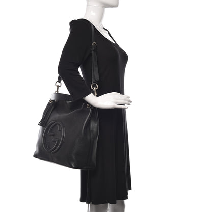 Gucci Pebbled Calfskin Large Soho Hobo Black 3 of 11