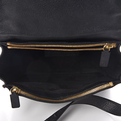 Alexander McQueen Grained Calfskin Padlock Crossbody Bag Black 5 of 13