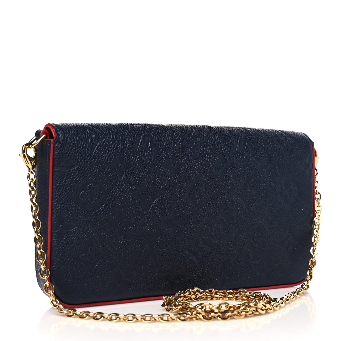 Empreinte Pochette Felicie Chain Wallet Marine Rouge