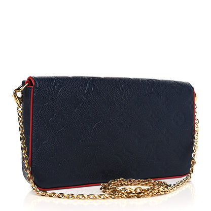 Louis Vuitton Empreinte Pochette Felicie Chain Wallet Marine Rouge 4 of 10
