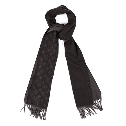 Louis Vuitton Cashmere Wool Monogram Gradient Scarf Noisette 1 of 3