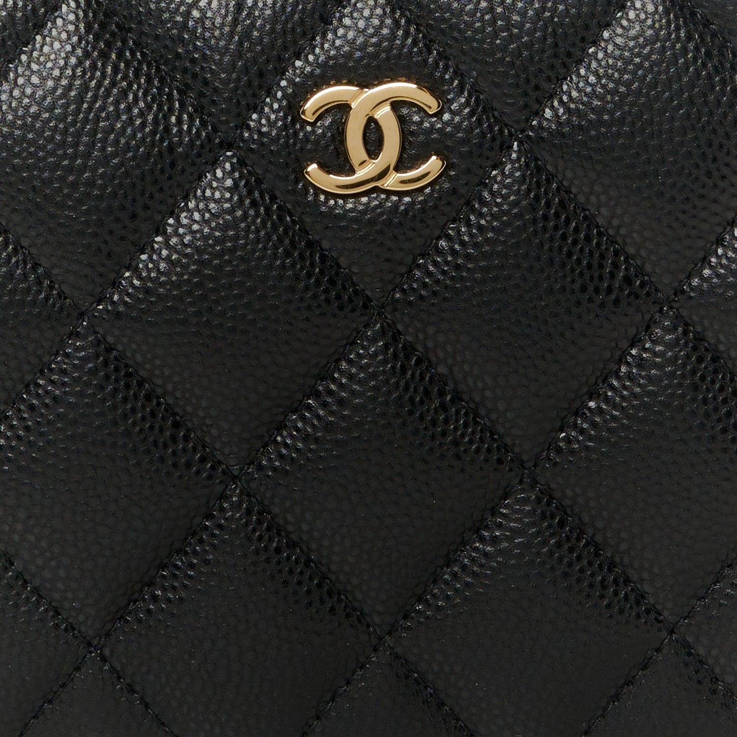 Chanel Caviar Quilted Small Curvy Pouch Cosmetic Case Black 16 of 16