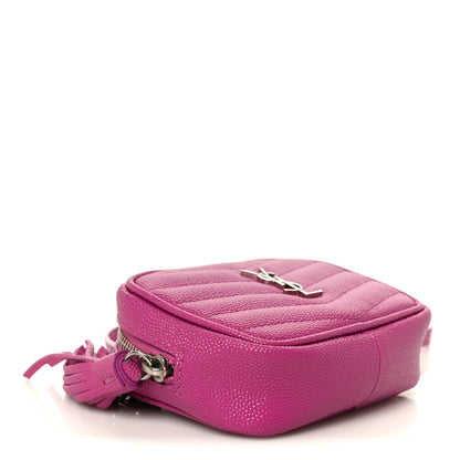 Saint Laurent Grain De Poudre Matelasse Monogram Baby Lou Camera Bag Electric Fuxia 4 of 11