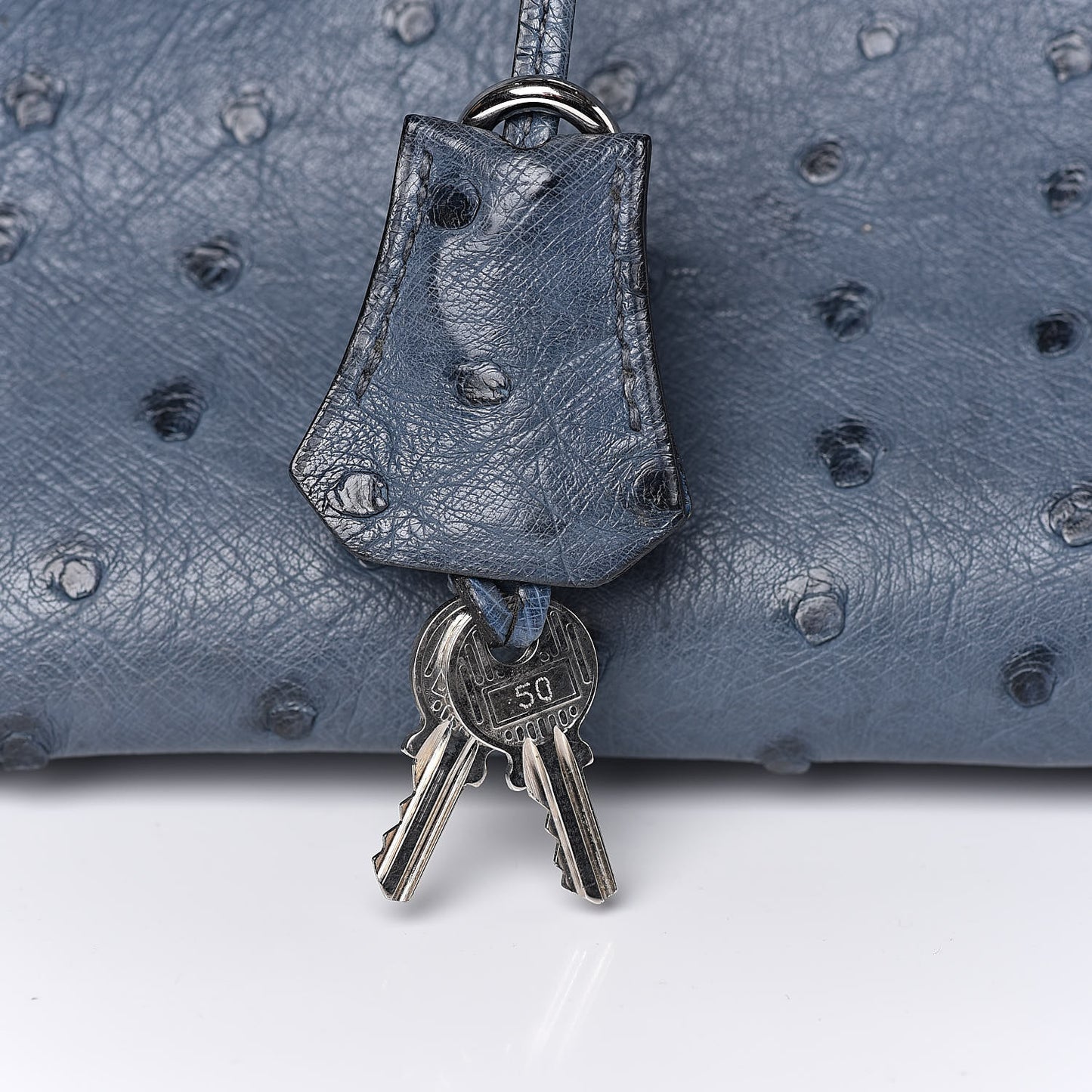 Ostrich Birkin 30 Bleu Roi
