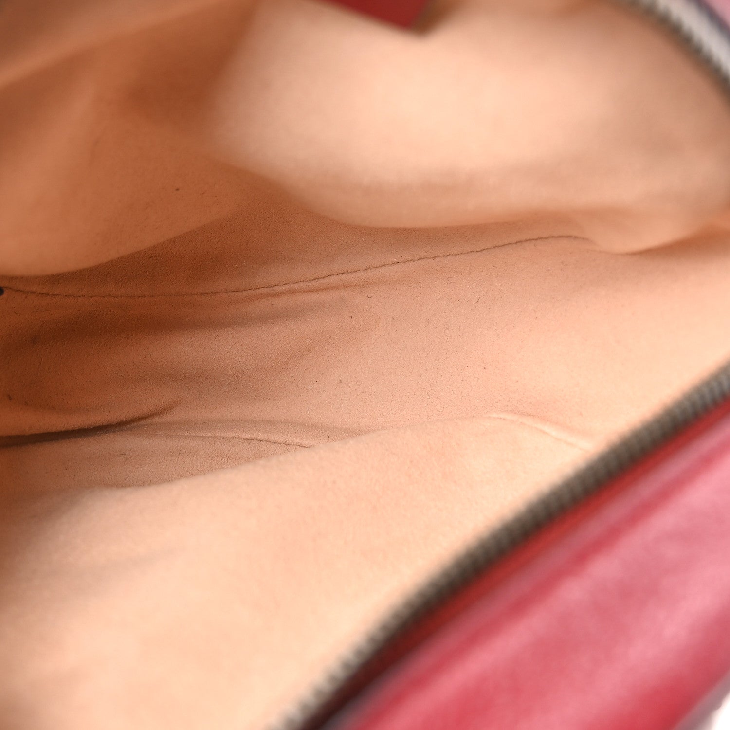 Gucci Glazed Calfskin Matelasse Heart Mini GG Marmont Round Shoulder Bag Romantic Cerise 5 of 10