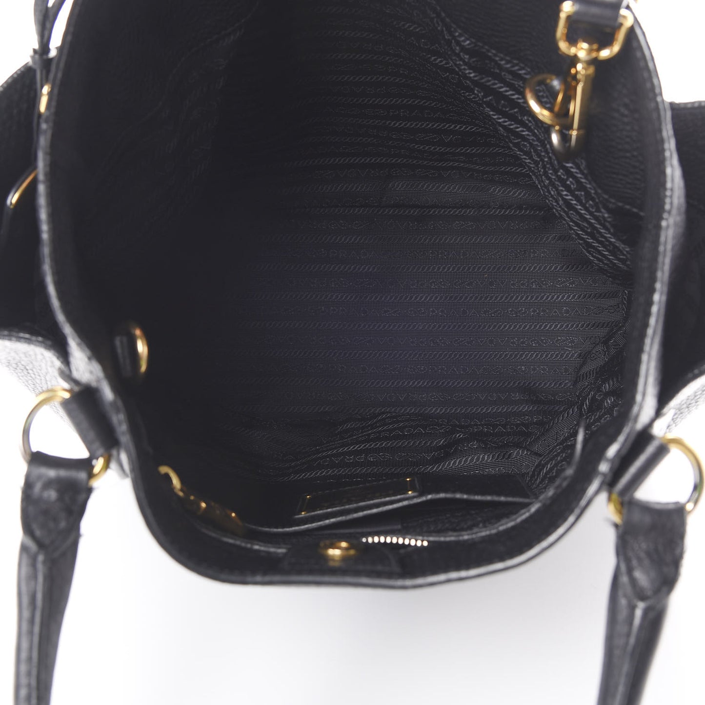 Vitello Daino Side Pocket Tote Black