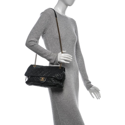 Chanel Iridescent Calfskin Quilted Large Shiva Flap Black 2 of 7